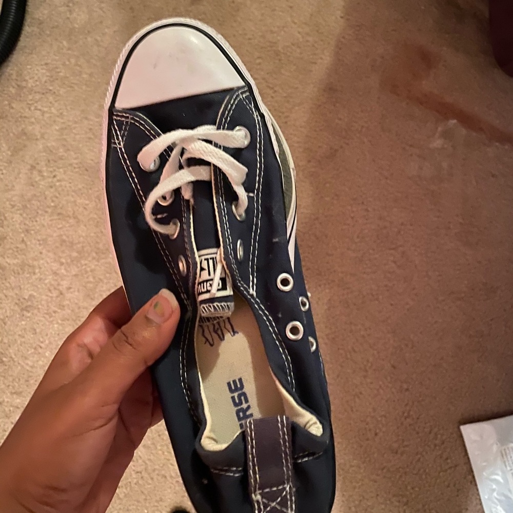 Converse jean slip on shoes.